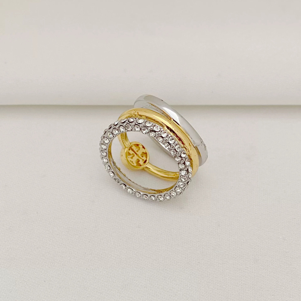 Tory Burch Rhinestone Triple Layer Ring - Picture 4 of 6